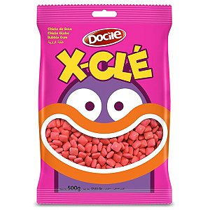 Chiclete X-CLÉ Rosa - 500g - Docile - Rizzo Embalagens