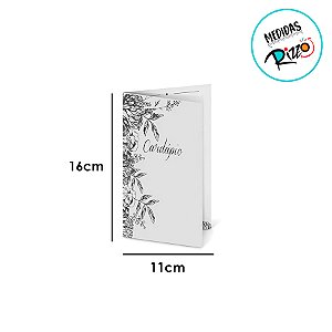 Cardápio para Casamento - Escarlate - 8 unidades - Cromus - Rizzo