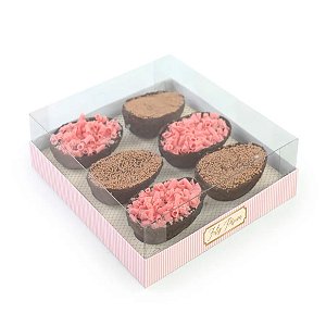 Caixa Degustação Para 6 Mini Ovos De 50g - Quinn Lilas - 16,5x15,5x6cm - 6 unidades - Cromus - Rizzo
