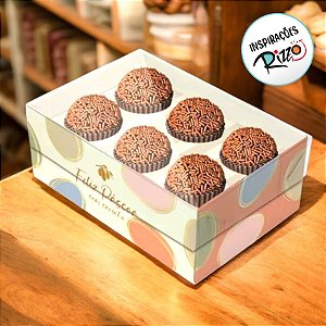 Caixa Com Visor Para Docinhos - Tonal - 8 unidades - Cromus - Rizzo