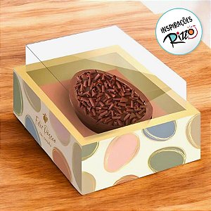 Caixa New Moldura para Meio Ovo De Páscoa - Tonal - 6 unidades - Cromus - Rizzo