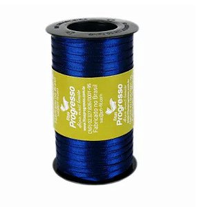 Fita de Cetim Carretel Progresso 4mm nº00 - 100m Cor 215 Azul Marinho - 01 unidade