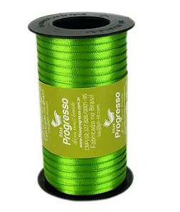 Fita de Cetim Carretel Progresso 4mm nº00 - 100m Cor 677 Verde Folha - 01 unidade