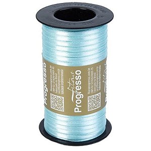 Fita de Cetim Carretel Progresso 4mm nº00 - 100m Cor 247 Azul Tiffany - 01 unidade