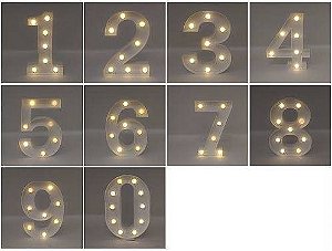 Número LED Decoração Festa - nº 9 - 01 unidade