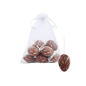 Ovos De Páscoa Marrom Com Respingos Colorido Para Pendurar - 6cm - 9 unidades - Cromus - Rizzo