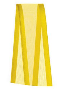 Fita Voal com Cetim Progresso 22mm nº5 - 10m Cor 763 Amarelo Gema - 01 unidade