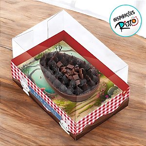 Caixa Para Meio Ovo De 50g - Contos De Páscoa - 8x5,5x5cm - 6 unidades - Cromus - Rizzo