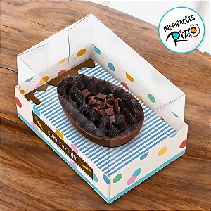 Caixa Para Meio Ovo De 50g - Jump - 8x5,5x5cm - 6 unidades - Cromus - Rizzo