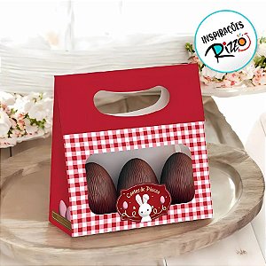 Mini Caixa Plus Para Ovos Com Visor - Contos De Páscoa - 13x5,5x13cm - 10 unidades - Cromus - Rizzo