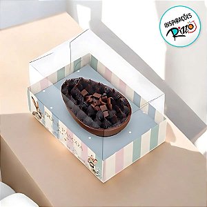 Caixa Para Meio Ovo De 50g - Doce Páscoa - 8x5,5x5cm - 6 unidades - Cromus - Rizzo