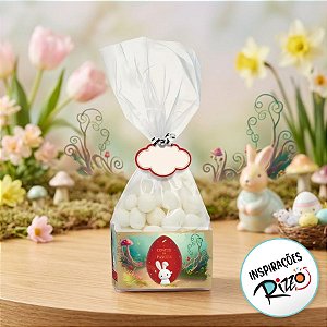 Kit Fundo Retangular - Contos De Páscoa - 8,5x4,5x5cm - 10 unidades - Cromus - Rizzo
