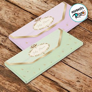 Envelope Para Barra De Chocolate - Quinn Composê - 10 unidades - Cromus - Rizzo