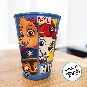 Copo Plástico Patrulha Canina - Azul - 280ml - 1 unidade - Plasútil - Rizzo