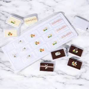 Blister Decorado com Transfer para Chocolate - Tablete Pequeno - Páscoa - BLP0187 01 - 1 unidade - Stalden - Rizzo