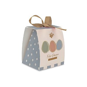 Caixa Para Lembrancinhas De Páscoa - Tonal - 8x7x9,5cm - 1 unidade - Cromus - Rizzo