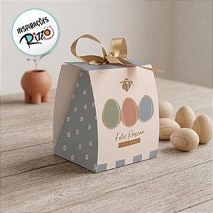 Caixa Para Lembrancinhas De Páscoa - Tonal - 8x7x9,5cm - 10 unidades - Cromus - Rizzo