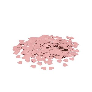 Confete Metálico De Coração Para Balão - Rose Gold - 25g - 1 unidade - Rizzo