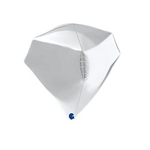 Balão de Festa Metalizado 18" 45cm - Diamante Prata - 1 unidade - Rizzo