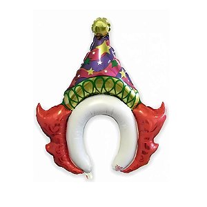 Balão de Festa Metalizado 16" 40cm - Tiara De Palhaço - 1 unidade - Rizzo
