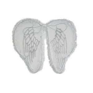 Adereço De Carnaval - Asa De Anjo Com Pluma - Branco - 37x46cm - 1 unidade - Rizzo - Rizzo
