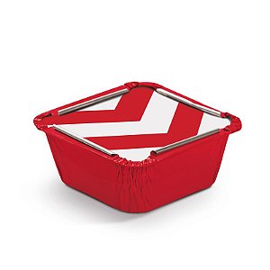 Marmitinha Missoni Vermelho P 5,5x5,5x3cm - 12 unidades - Cromus - Rizzo Embalagens