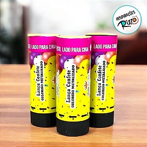 Kit Lança Confetes - Colorido Metalizado - 3 unidades - Silver Festas - Rizzo