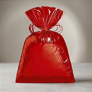 Saco Metalizado Vermelho 50x70cm - 25 unidades - Cromus - Rizzo Embalagens
