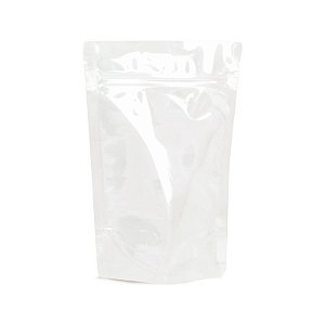 Sacolinha Metalizada com Zip 12x16cm Pérola - 08 unidades - Cromus - Rizzo Embalagens