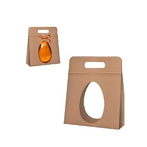 Sacola Com Alça Para Ovo 150g - Kraft - 4x13,5x17,5cm - 1 unidade - Rizzo