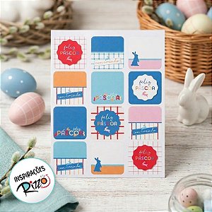 Cartela Adesiva de Páscoa - Feelings - 12un - 2 unidades - Cromus - Rizzo