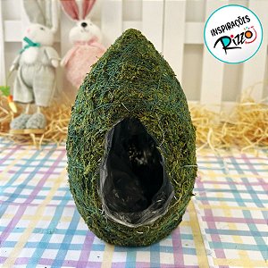 Enfeite Decorativo de Páscoa - Ovo Rústico Verde - 17,5cm - 1 unidade - Rizzo