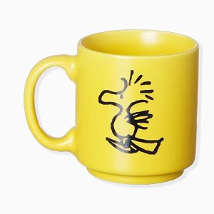 Mini Caneca de Cerâmica Tina - Woodstock - 100ml - 1 unidade - Peanuts Original  - Rizzo