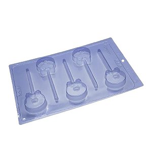 Forma De Acetato Para 5 Picolé Bumbum de Coelho - Cód. 241204 - 1 unidade - Porto Formas - Rizzo