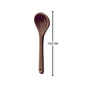 Colherinha Cerâmica Páscoa - Marrom - 10cm - Cromus Páscoa - Rizzo Embalagens