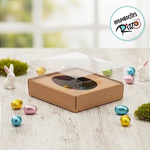 Caixa para Meio Ovo de 100g - 11x12x7cm - Kraft - 5 unidades - ASSK - Rizzo