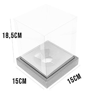 Caixa Ovo Em Pé de 250g a 350g - 15x15x18,5cm - Branco - 5 unidades - ASSK - Rizzo