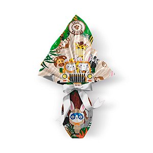 Saco Express 32x32cm para Ovos de 150g a 200g - Aventura na Selva - 05 unidades - Cromus Páscoa - Rizzo Embalagens