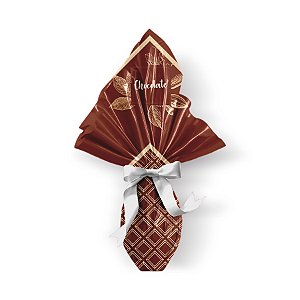 Saco Express 44x44cm para Ovos de 500g a 750g - Douce Cacau Marrom - 05 unidades - Cromus Páscoa - Rizzo Embalagens