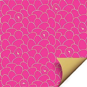 Folha para Ovos de Páscoa Double Face Astral Pink 69x89cm - 05 unidades - Cromus Páscoa - Rizzo Embalagens