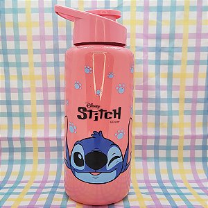 Garrafa Squeeze Body - Stitch - Rosa Tampa Rosa- 1L  24cm - 1 unidade - Rizzo