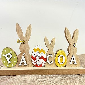 Enfeite Decorativo de Páscoa - Plaquinha Feliz Páscoa - 19,5cm - 1 unidade - Rizzo