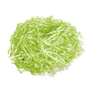 Palha Decorativa Seda Verde Limão - 01 pacote 50g - Cromus Páscoa