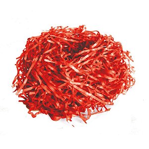 Palha de Seda Decorativa Vermelho - 01 pacote 50g - Cromus Páscoa - Rizzo Embalagens