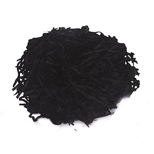 Palha de Celofane Decorativa Preto - 01 pacote 100g - Cromus Páscoa - Rizzo Embalagens