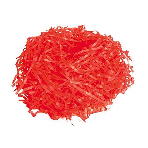 Palha de Celofane Decorativa Vermelho - 01 pacote 100g - Cromus Páscoa - Rizzo Embalagens