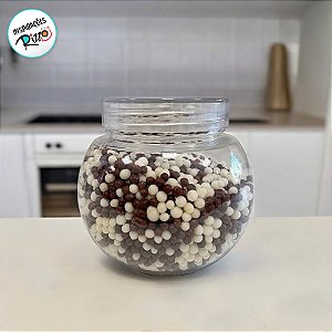 Pote Redondo Plástico Com Tampa - 5,5cmx7cm - 6 unidades - Rizzo