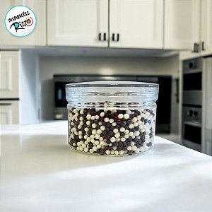 Pote Redondo Plástico Com Tampa - 7cmx5cm - 6 unidades - Rizzo