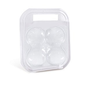 Maleta para 4 ovos Transparente 17x12x6,5cm - 10 unidades - Cromus Páscoa - Rizzo Embalagens