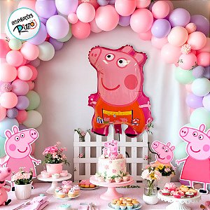 Balão de Festa Microfoil 48cm - Peppa Pig - 10 unidades - Rizzo